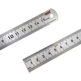 Rox 0198 Çift Taraflı 150 mm Çelik Cetvel