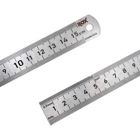 Rox 0198 Çift Taraflı 150 mm Çelik Cetvel