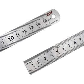 Rox 0198 Çift Taraflı 150 mm Çelik Cetvel