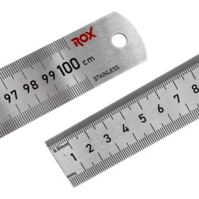 Rox 0201 1000 MM Çift Taraflı Çelik Cetvel