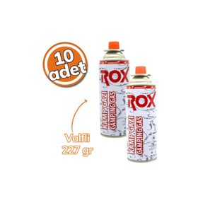Rox Valfli Kartuş 227 gr 10 Adet Kamp Ocak Gazı