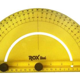 Rox Wood 0-180 Derece Çok Fonksiyonlu Dereceli Plastik Açı Bulucu Gönye