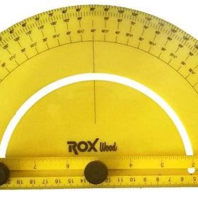 Rox Wood 0-180 Derece Çok Fonksiyonlu Dereceli Plastik Açı Bulucu Gönye