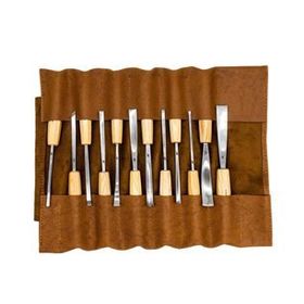 Rox Wood 0125 12 Parça Deri Çantalı Premium Iskarpela Seti
