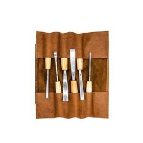 Rox Wood 0126 6 Parça Deri Çantalı Premium Iskarpela Seti