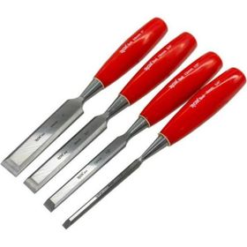 Rox Wood 0184 Ahşap Oyma Düz Uçlu 4 Parça İskarpela Takımı