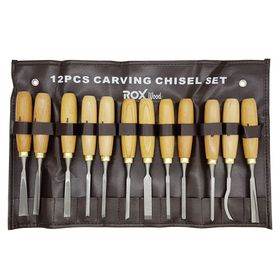 Rox Wood 12 Parça Ahşap Oyma İskarpela Seti