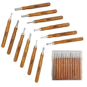 Rox Wood 12 Parça Mini Ahşap Oyma Bıçak Seti