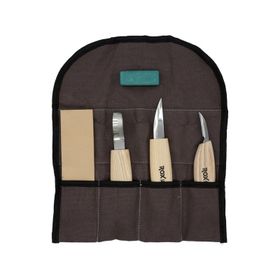 Rox Wood 5 Parça Kaşık Oyma ve Bıçak Seti