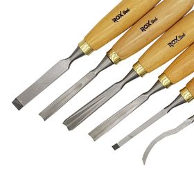 Rox Wood 6 Parça Neopren Çantalı Ahşap Oyma İskarpela Seti