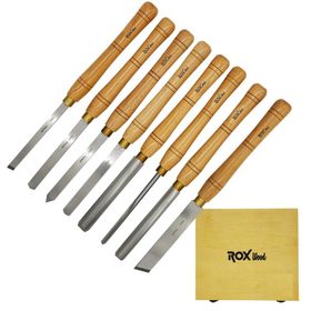 Rox Wood 8 Parça Ahşap Kutulu HSS Ahşap Torna Bıçak Seti