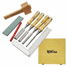 Rox Wood 8 Parça Ahşap Kutulu İskarpela Seti