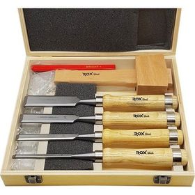 Rox Wood 8 Parça Ahşap Kutulu İskarpela Seti