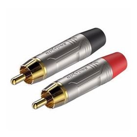 Roxtone Rx-j807 Metal Kırmızı-siyah 2 Adet Rca Erkek Jak