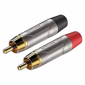 Roxtone Rx-j807 Metal Kırmızı-siyah 2 Adet Rca Erkek Jak