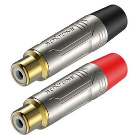 Roxtone Rx-j808 Metal Kırmızı-siyah 2 Adet Rca Dişi Jak