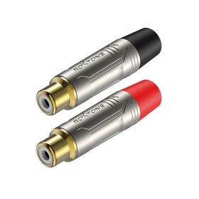 Roxtone Rx-j808 Metal Kırmızı-siyah 2 Adet Rca Dişi Jak