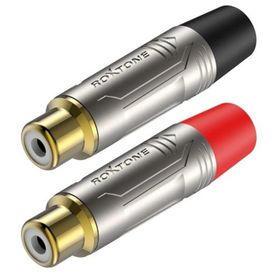 Roxtone Rx-j808 Metal Kırmızı-siyah 2 Adet Rca Dişi Jak