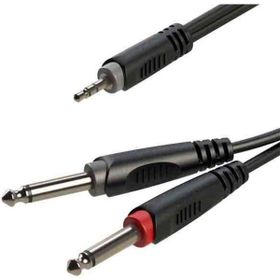 Roxtone RX-K12603 3 mt 3.5 mm Stereo Çift Mono Gitar Hazır Kablo