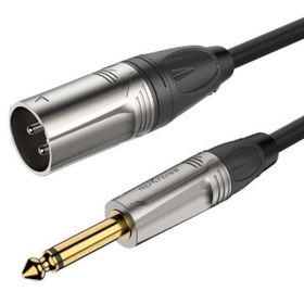 Roxtone RX-K13101 XLR Erkek-6.3 mm 1 m Mono Jaklı Kablo