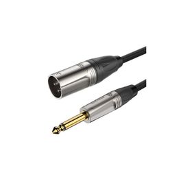 Roxtone RX-K13101 XLR Erkek-6.3 mm 1 m Mono Jaklı Kablo