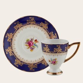 Roy King 23067-5 Flower Blue 6'lı Kahve Fincanı