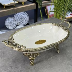 Roy King Classy 21x38x10 cm Antik Oval Derin Sunum Tabak