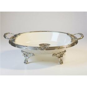 Roy King Classy 21x38x10 cm Gümüş Oval Derin Sunum Tabak