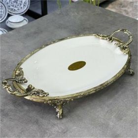 Roy King Classy Oval 25x42 cm Antik Sunum Tabak