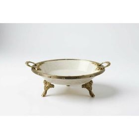Roy King Classy Yuvarlak 26x32x10 cm Antik Derin Sunum Tabak