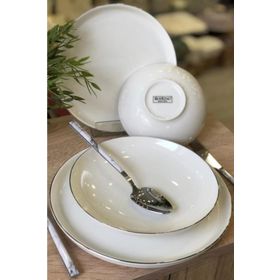 Roy King DSN-014 Silver Rim 24 Parça Yemek Takımı
