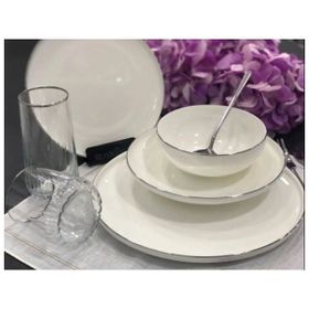 Roy King DSN 046 Silver Slender 6 Kişilik 24 Parça Bone China Yemek Takımı