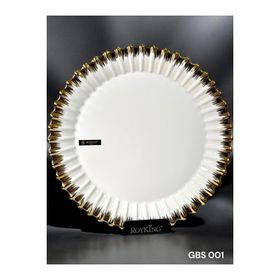 Roy King GBS001 Line 33 CM Gold Yuvarlak Sunum Tabak