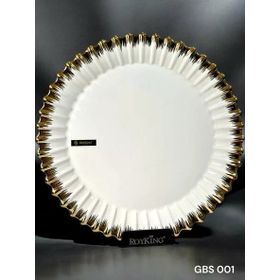 Roy King GBS001 Line 33 CM Gold Yuvarlak Sunum Tabak