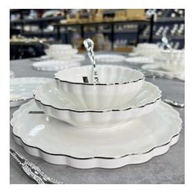 Roy King Hrn 018 Twist Silver 24 Parça Yemek Takımı