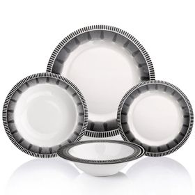 Roy King POR003 Black Line 24 Parça Yemek Takımı