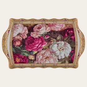 Roy King Rosa Bianca Porselen Tepsi