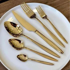 Roy King RSK001 Ares 36 Parça Parlak Gold Kaşık Takımı