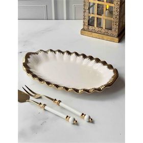 Roy King Sofia Gold 38x24 cm Oval Sunum Tabak