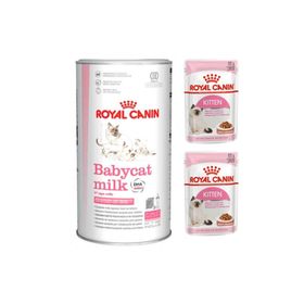 Royal A-69980112 Canin Babycat Milk Yavru Kedi Süt Tozu 300 Gr + Kitten Yavru Yaş Kedi Maması 2 Adet (original)