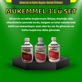 Royal Acidoral Pigeorex Pantonic 3'lü 500 ml Tamamlayıcı Yem Seti