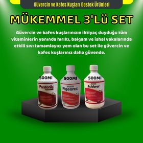 Royal Acidoral Pigeorex Pantonic 3'lü 500 ml Tamamlayıcı Yem Seti