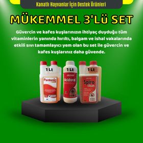Royal Acidoral Spiro Clean Pantonic 3'lü 1 lt Tamamlayıcı Yem Seti