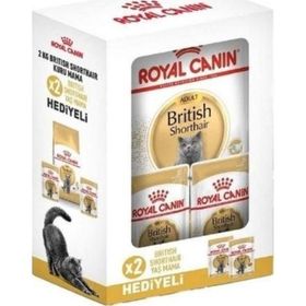 Royal Canin Adult Yetişkin British Shorthair 2 kg Kedi Maması + Instictive Parça Etli 2 Adet Yaş Kedi Maması