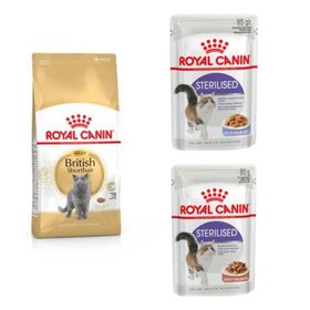 Royal Canin British Shorthair 2 kg Yetişkin Kedi Maması+Sterilised 2x85 gr Kedi Yaş Maması
