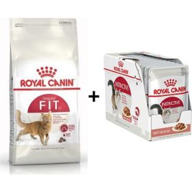 Royal Canin Fit 32 10 kg Kuru Kedi Maması + Royal Canin Instinctive Gravy 12x85 gr Yaş Kedi Maması
