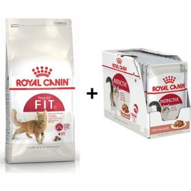 Royal Canin Fit 32 15 kg Kuru Kedi Maması + Instinctive Gravy 12x85 gr Yaş Kedi Maması