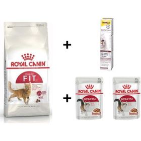 Royal Canin Fit 32 2 kg Kuru Kedi Maması + Rc 2x85 gr Yaş Mama + Gimcat 20 gr Malt