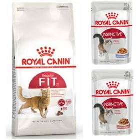 Royal Canin Fit 32 2 kg Yetişkin Kuru Kedi Maması+Instinctive 2x85 gr Yaş Mama
