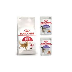 Royal Canin Fit 32 Yetişkin Kedi Kuru Maması 2 kg + 2x85 gr Sterilised Kısır Kedi Yaş Maması